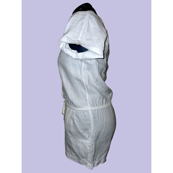 Juicy Couture White 100% Linen CoastalCore Romper with Gold Buttons Size… - Picture 4 of 7